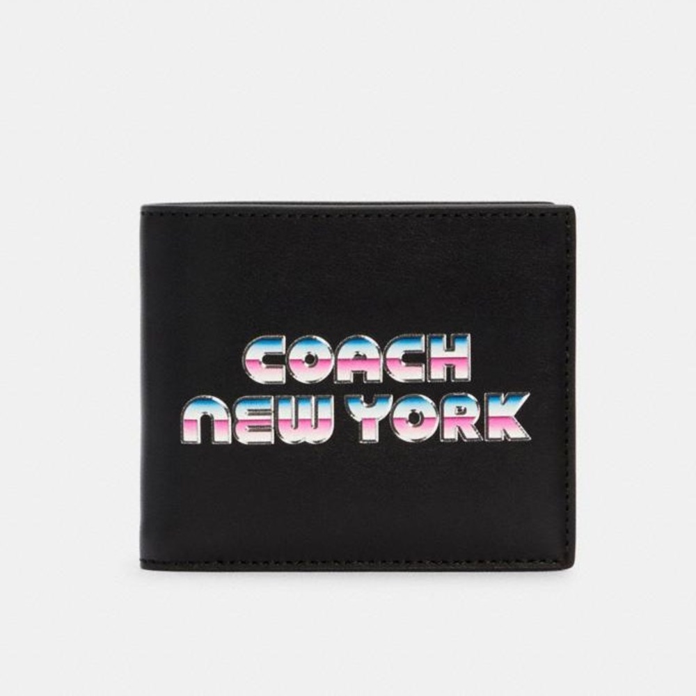 Double Billfold Wallet With 80'S New York Graphic - Picture 3 of 11